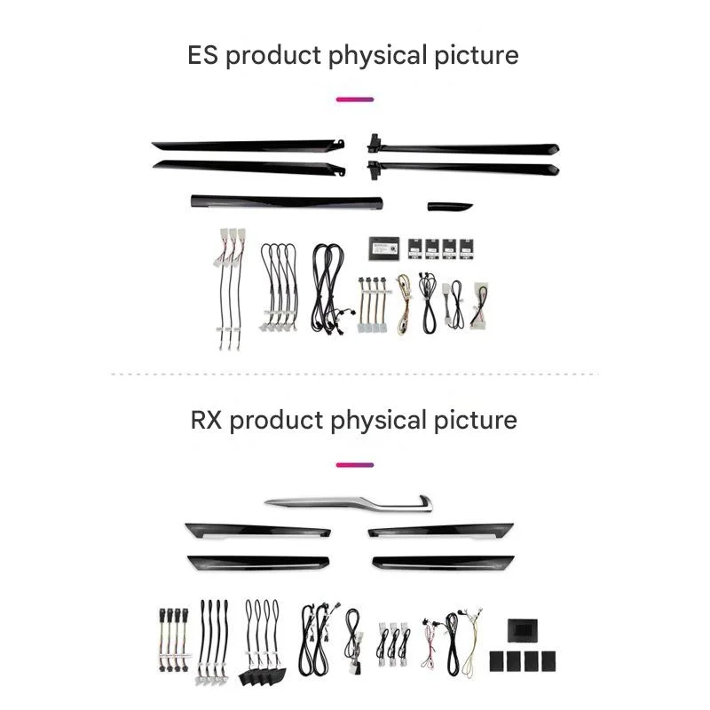 For Lexus 2018-2021 ES NX RX LED Car Interior Basic Ambient Lighting 64 Colors Symphony Universal Light Stripes Atmosphere Light