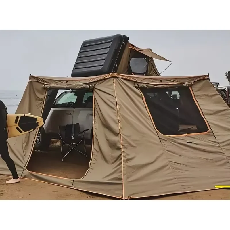 For Car Rooftop Tent 420D PU Coated Oxford Cloth 3000mm Water Resistant Mesh Window Camping Extension Room
