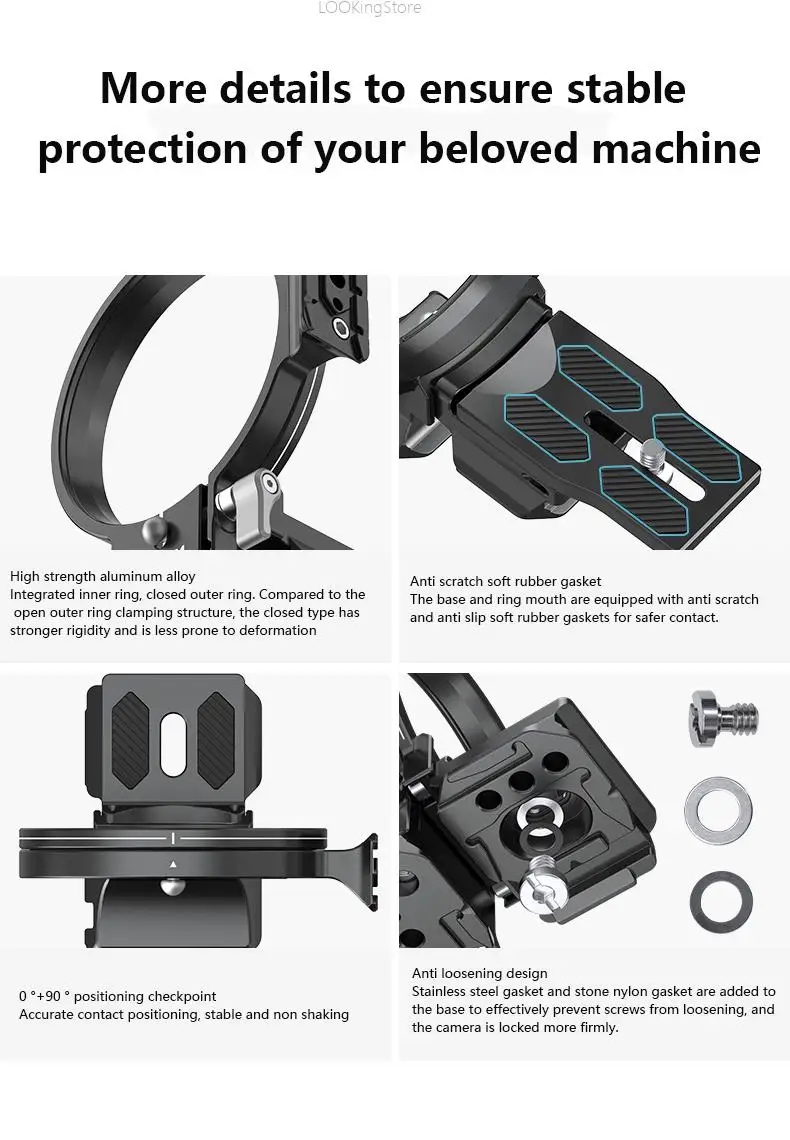 FALCAM 75mm/83mm Rotatable Horizontal-To-Vertical Quick Realease Mount Plate Kit for Sony Canon Nikon Fuji Panasonic Camera Lens