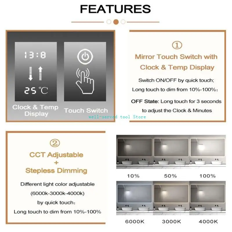 

G88A DC12V Single Button for Touch with Clock Temperature Display LED for Touc
