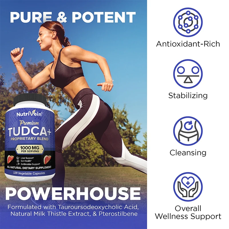 TUDCA+ - Liver Support Supplement, Detox and Cleanse for Healthy Liver Function, Promotes Gut Health, Gallbladder Support