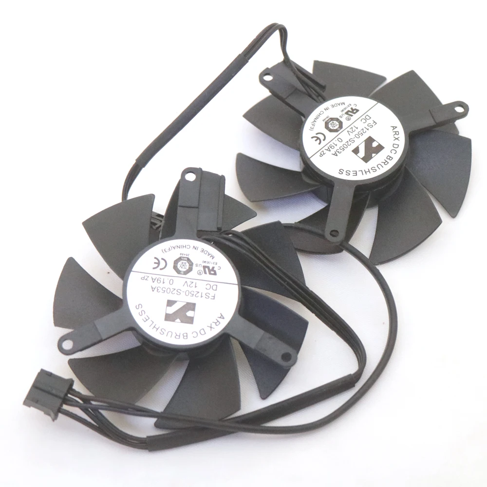 2 قطعة/الوحدة FS1250-S2053A 47 مللي متر DC12V 0.19A 3Pin GPU مروحة لجيجابايت RTX3050 6GB الانظار بطاقة الرسومات مروحة التبريد