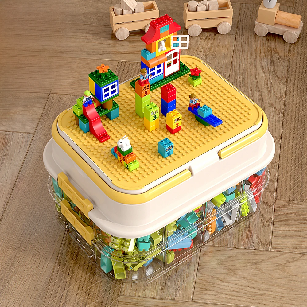 

Toys Organizer Storage Case for Lego Box Kids Toy Stackable Building Blocks with Lids Bins Adjustable Lego Storage Containers