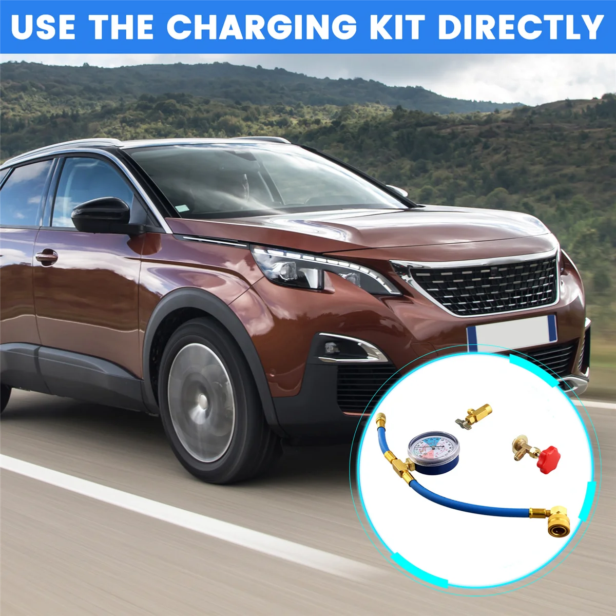 

2025+R134A Набор оборудования для заправки фреонов Адаптер Кондиционер Манометр Ремонтные клапаны кондиционера Кондиционер