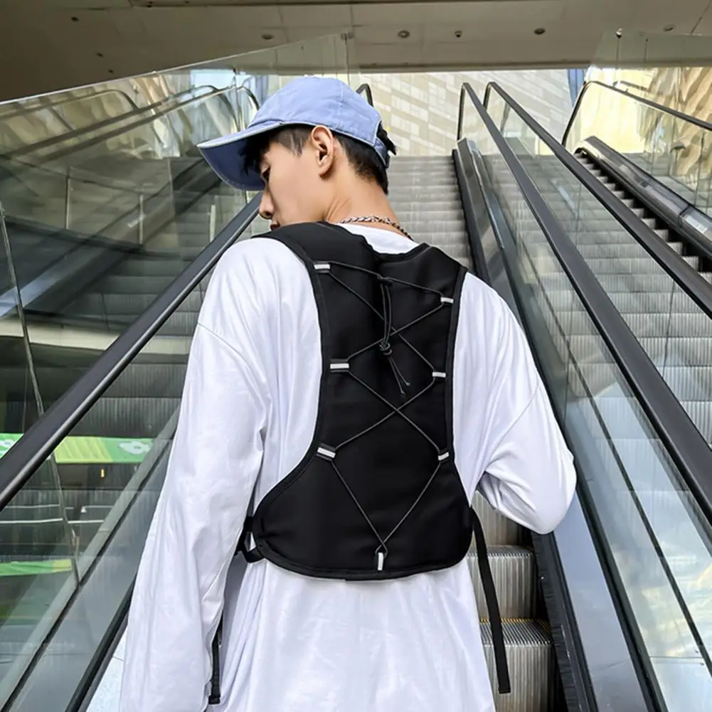 Bolsa peito multi bolso para homens e mulheres, leve, colete reflexivo, ideal para esportes ao ar livre