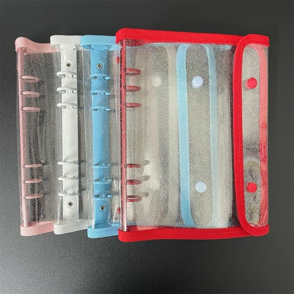 Practical A5 Loose Leaf Binder Double-Buckle Cover PVC Card Organizer Holder Soft Shell Photo Storage Book for Idol Cards