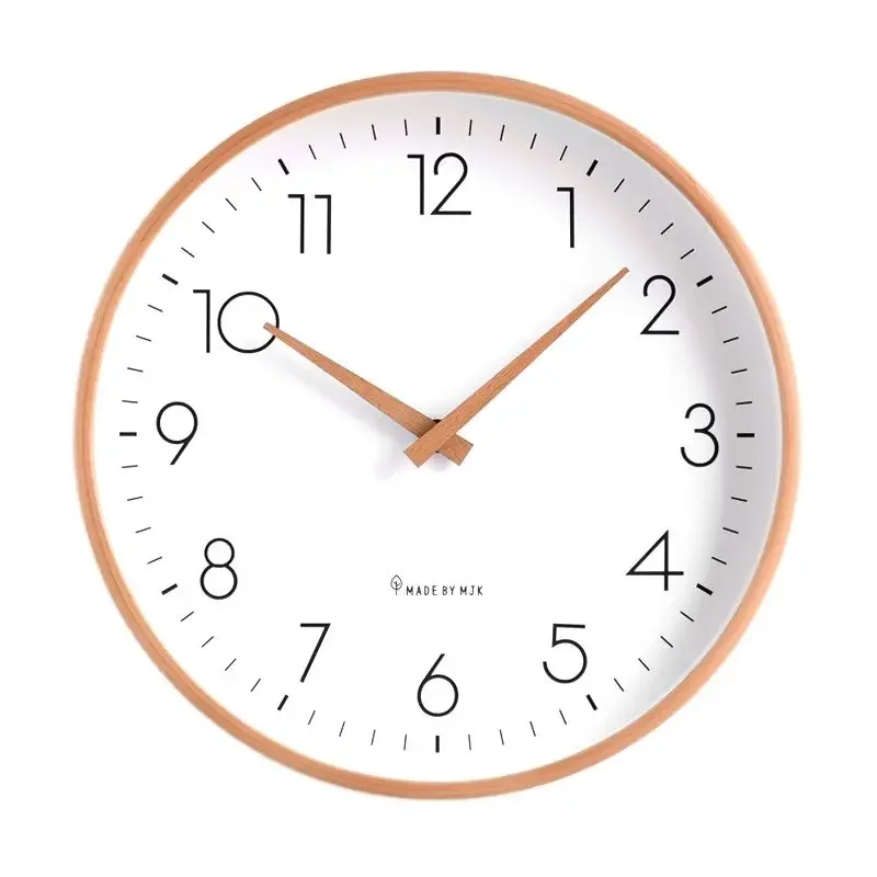 

Nordic Modern Wall Clock White Solid Wood Creative Silent Wall Clocks Home Decor Bedroom Watch Wall Decorations Living Room Gift