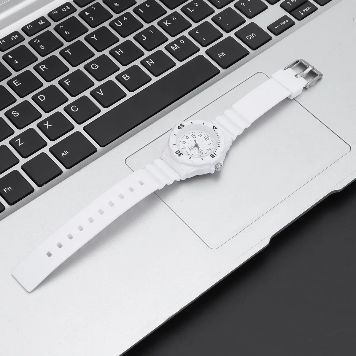 Quartz Silicone Watch White Number 10 Watches Silicone Band Wristwatch Quartz Silicon