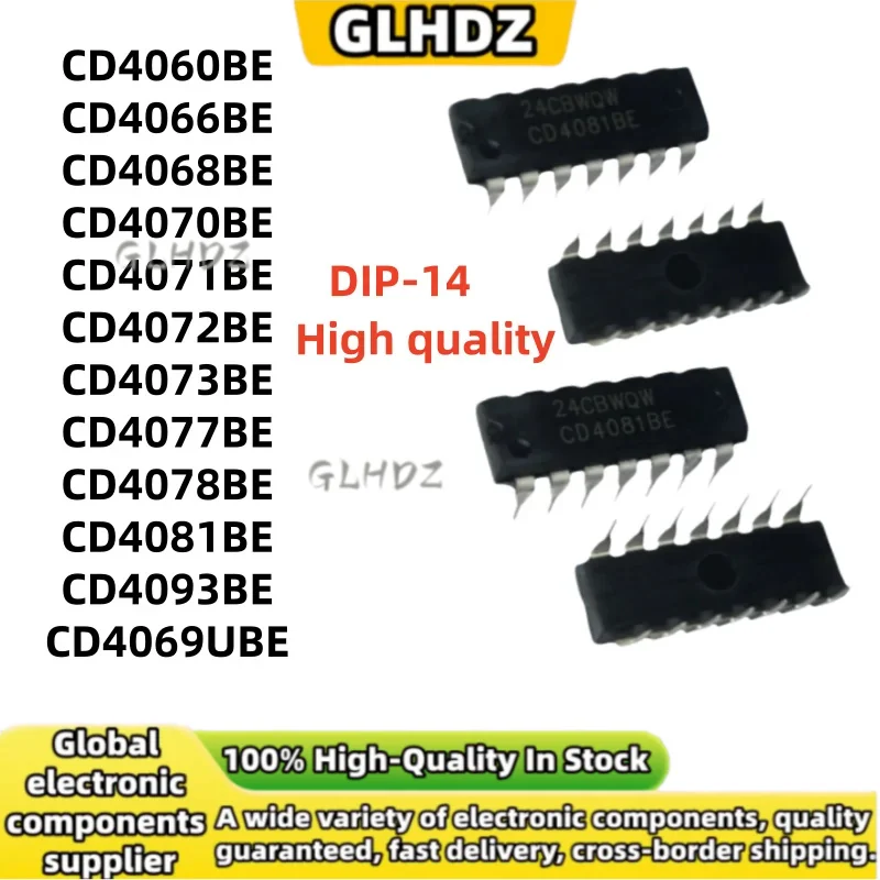 NEW 10PCS CD4060BE CD4066BE CD4068BE CD4070BE CD4071BE CD4072BE CD4073BE CD4077BE CD4078BE CD4081BE CD4093BE CD4069UBE DIP