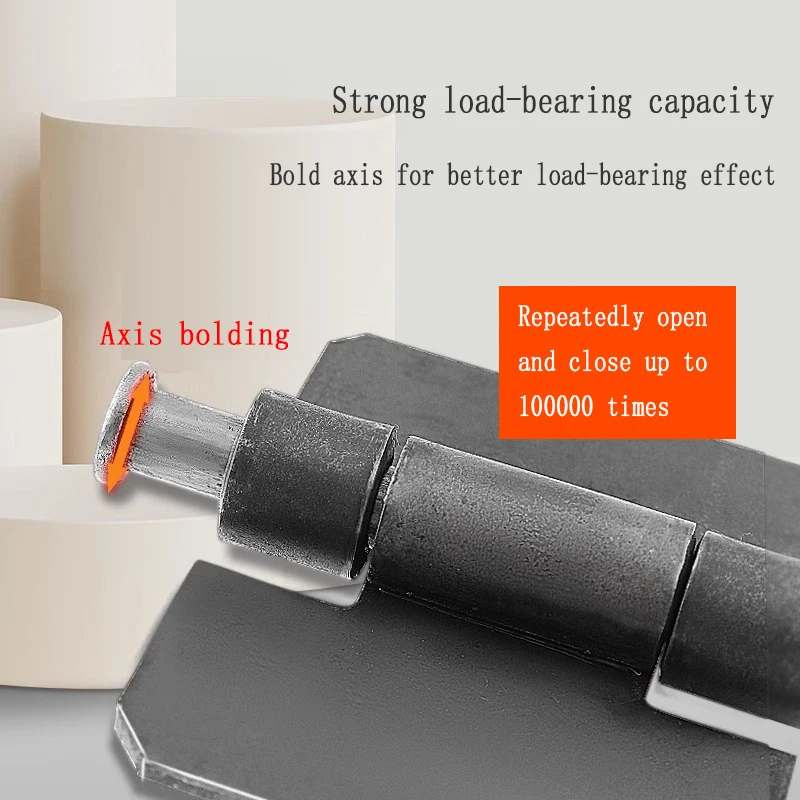 1PCS Thick Heavy-duty Welded Hinges With Strong Load-bearing Capacity Detachable Iron Door And Carriage Specific Hinges