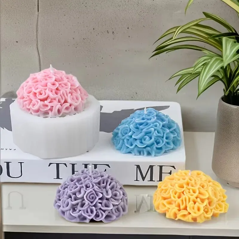 

A Marigold Silicone Mold Diy Chrysanthemum Aromatherapy Candle Plaster Ornament Molds Day of the Dead Drip Ornament Molds