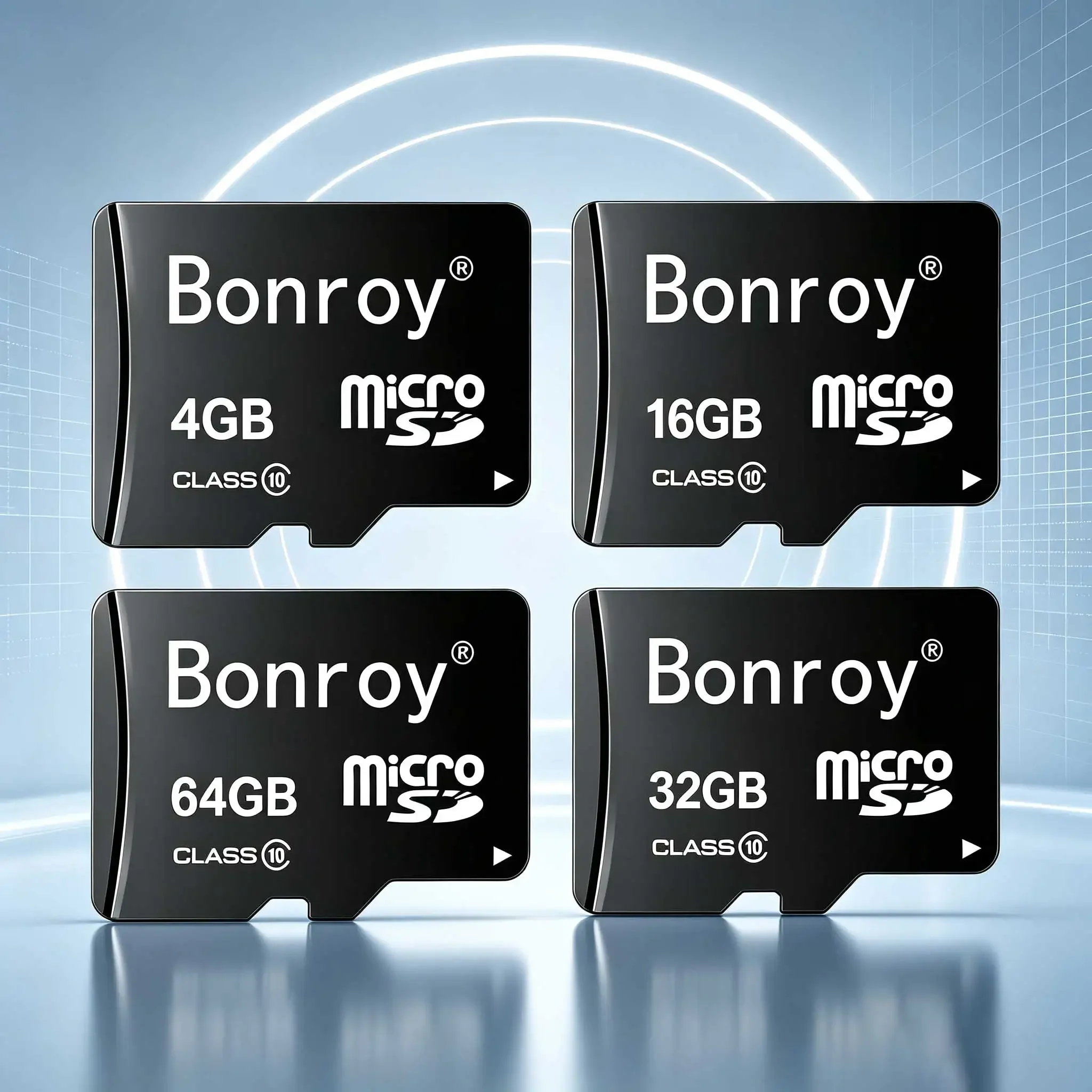 Bonroy 10PCS Class 10 Micro TF SD Card, High Speed Flash Memory Card 4GB-64GB, Mini SD Card for Phone Dash Cam Camera DVR