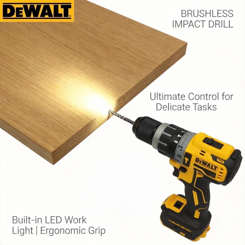 Dewalt DCD796 Cordless Brushless Impact Drill Brushless Drill Multifunctional Rechargeable Portable 20V Battery Power Tools