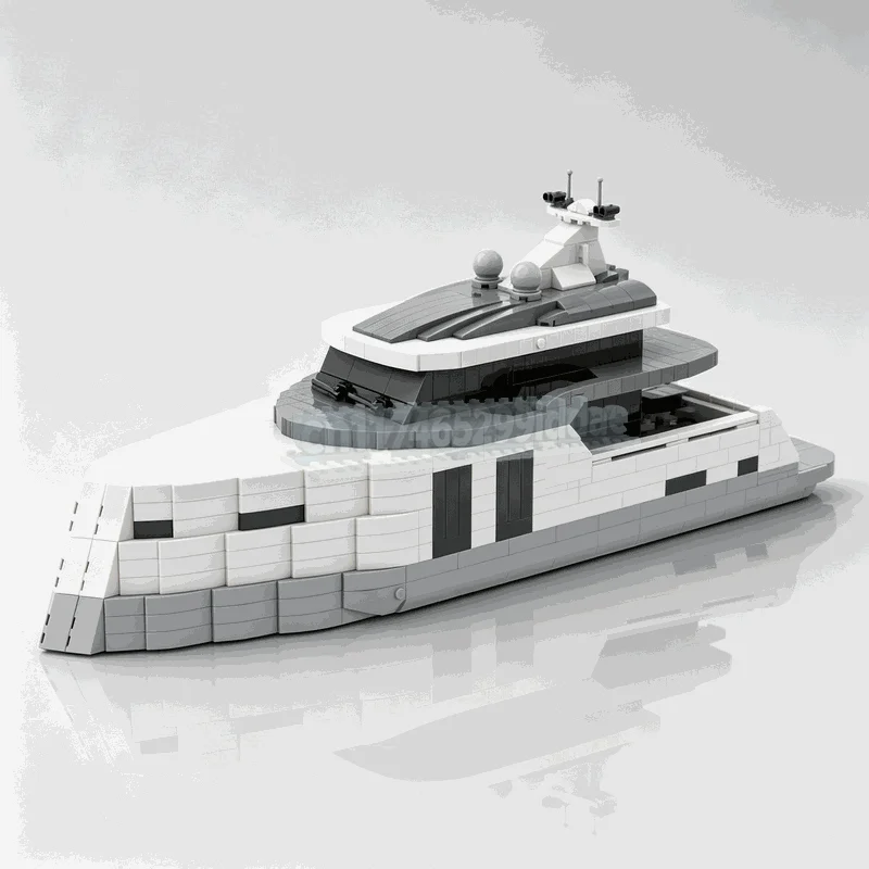 NEW 1531PCS Starlord Yacht Cruise Ship MOC Model Custom Puzzle Luxury Vessel Building Blocks DIY Assembly Collection Display Toy