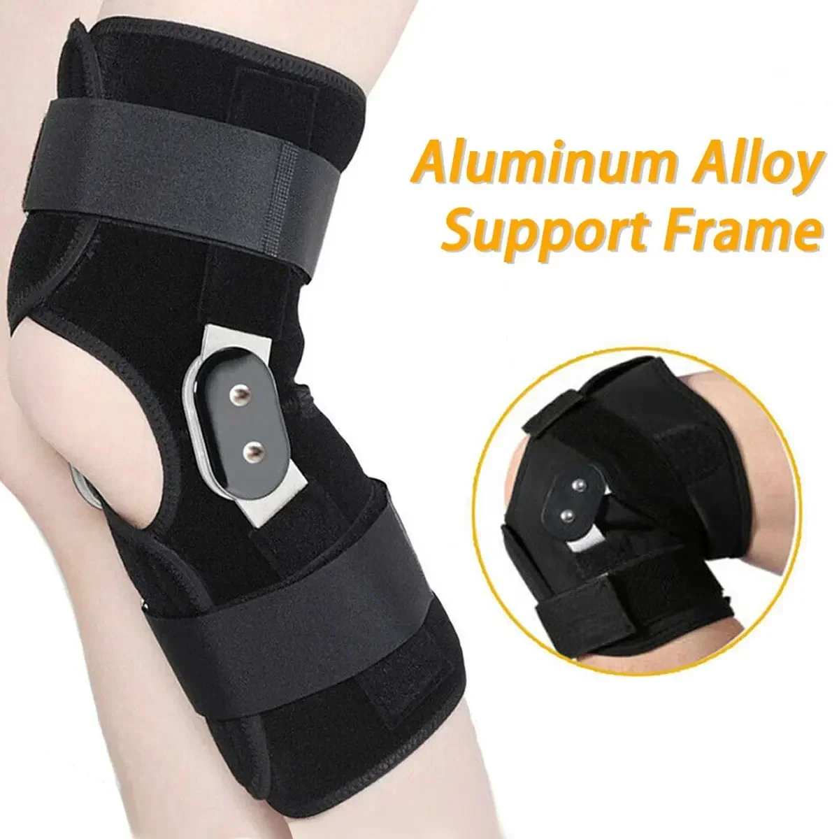 

Aluminium Double-Hinged Fitness Knee Support Patella Belt Elastic Bandage Tape Sport Strap Knee Brace Protector Football Sports