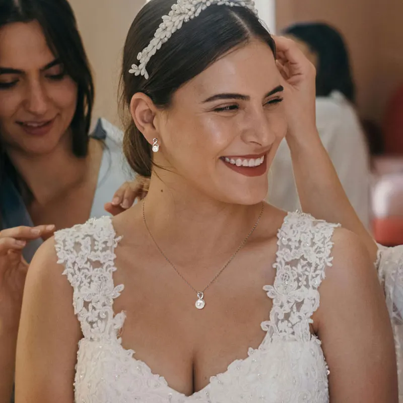 AINUOSHI 7,5-9,5 мм натуральный пресноводный белый жемчуг кулон ожерелье и серьги стерлингового серебра 925 пробы женский свадебный комплект ювелирных изделий подарок