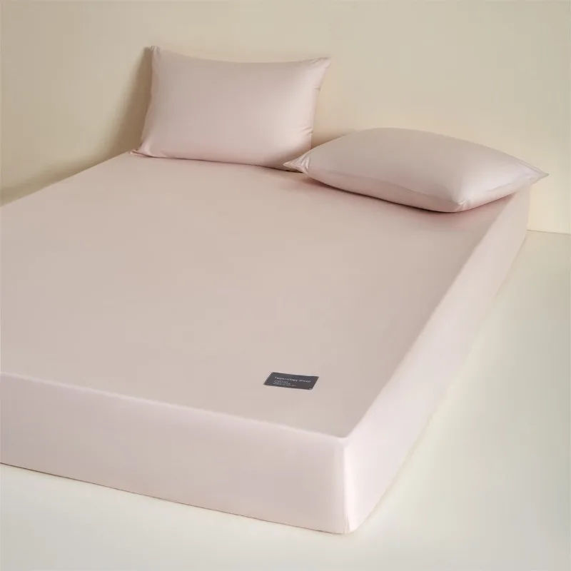 100% Cotton High Quality Fitted Sheet Soft Breathable Mattress Cover with Elastic Bands Single/Double/King/Queen Size Bed Sheet