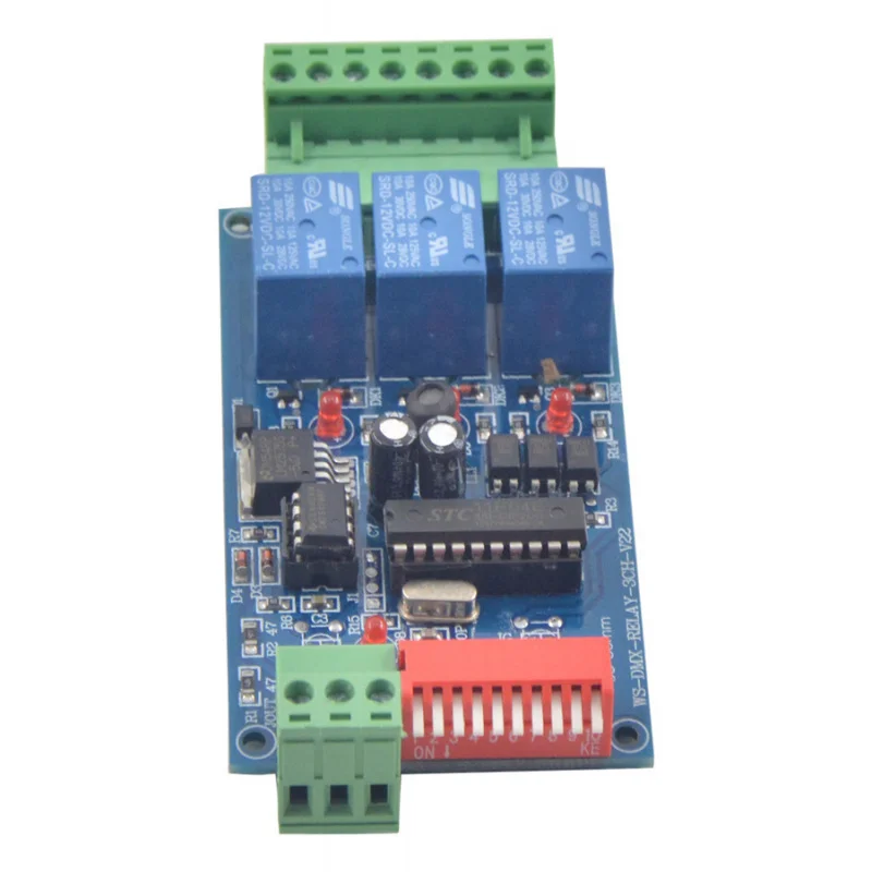 

LED relay dmx512 decoding board relay module rgb control WS-DMX-RELAY-3CH-BAN