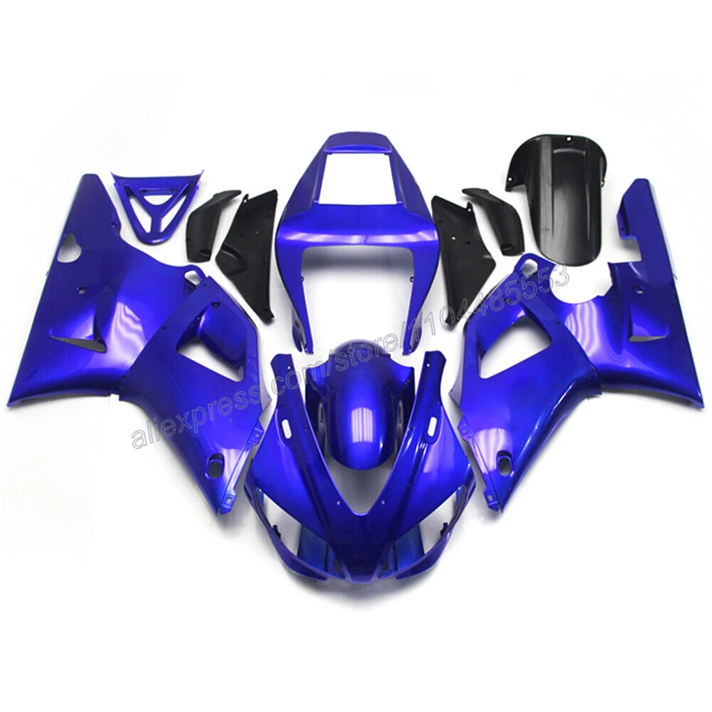 مجموعة هدايا كاملة لياماها 1999 R1 1998 Fairings YZF1000 YZFR1 ABS حقن هيكل السيارة |   أزرق لامع