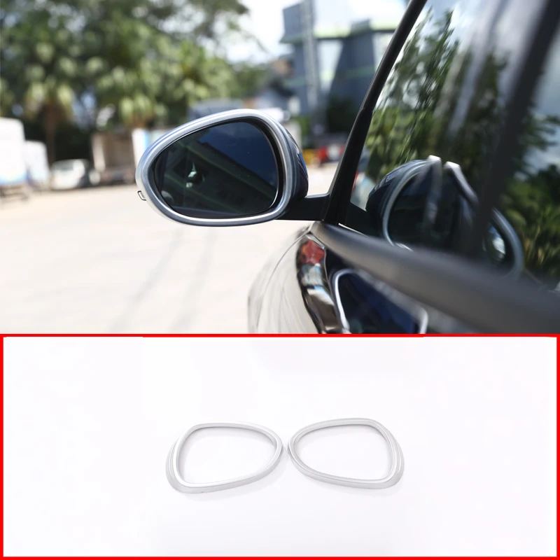 For Alfa Romeo Giulia 2017 2018 Car Accessories 2 Pcs ABS Matte Chrome Side Rearview Mirror Frame Cover Trim