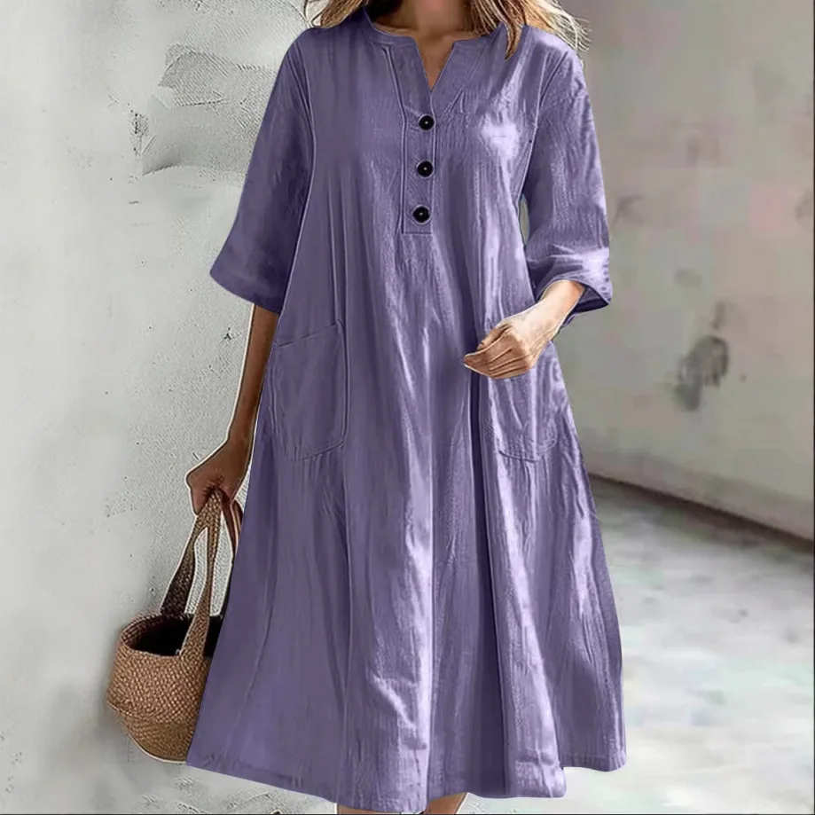 loose silk dress with sleeves Pure Silk Midi Dresses Long Sleeve Button Down Silk Shirt Dress