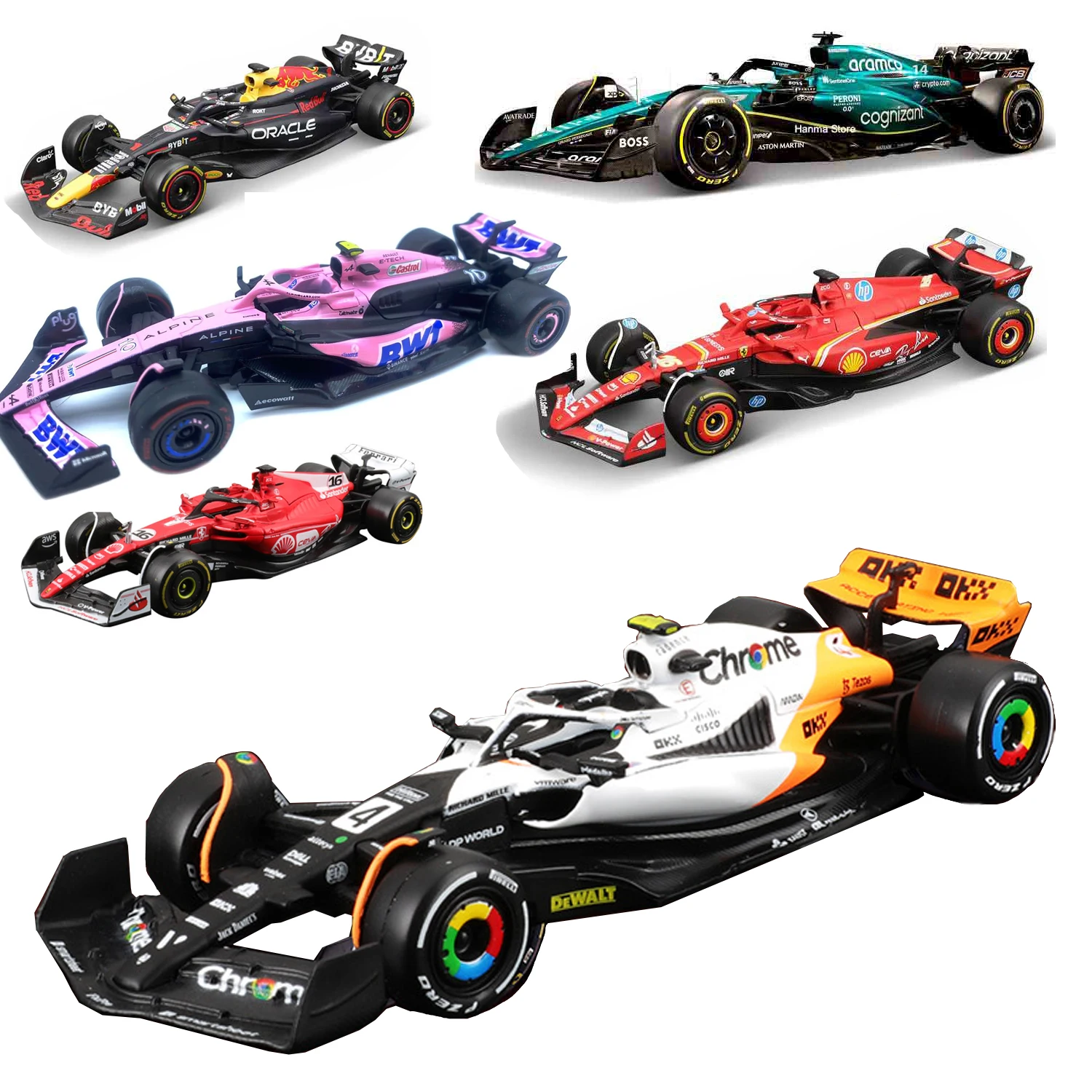 Bburago 1:43 F1 Team Red Bull Ferrari Mercedes Benz Aston Martin McLaren alloy luxury car die cast car model toy series Collecti