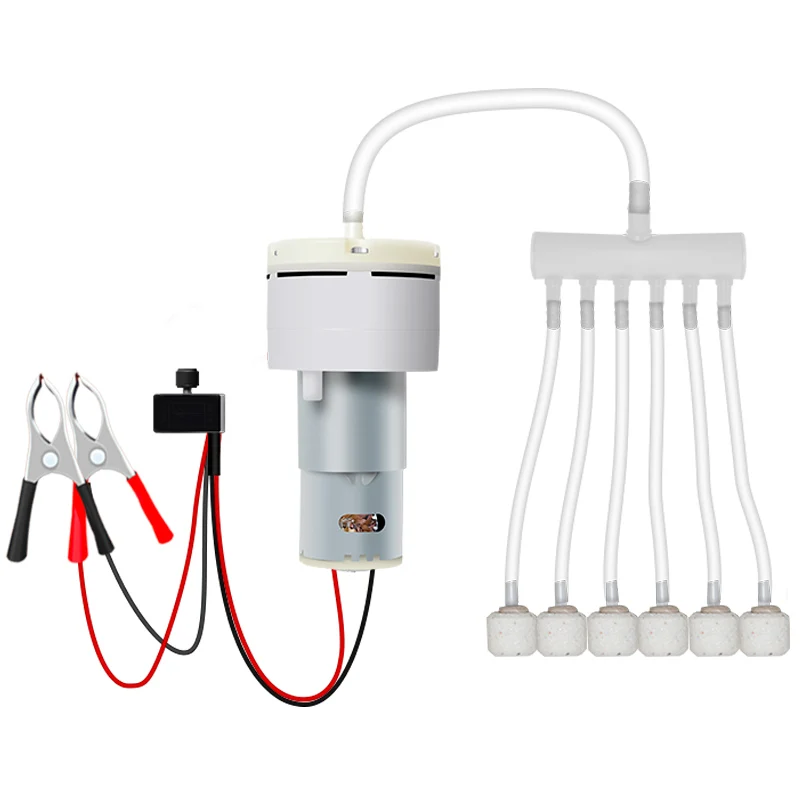 

Clip oxygenator pump 12V battery Car outdoor high-power DC oxygenator Selling fish charging oxygen pump oxygenator