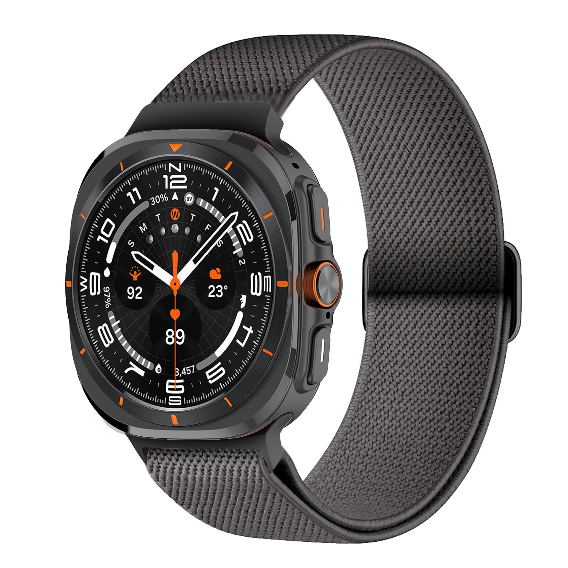 Nylon Strap For Samsung Galaxy Watch Ultra 47mm accessories Sport Elastic Scrunchie bracelet correa Galaxy watch 7 Ultra band 47
