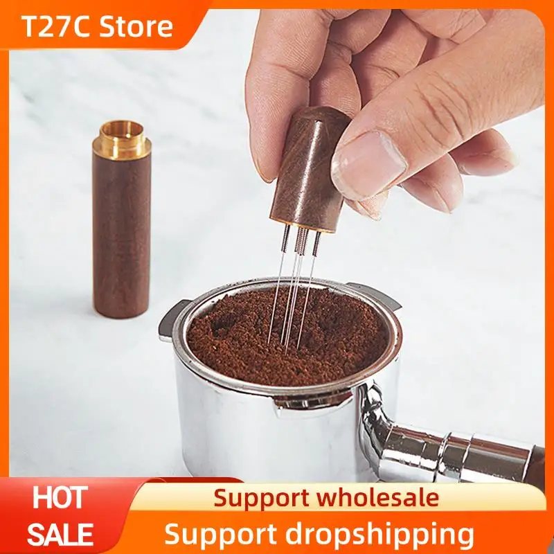 

T27C 2X Coffee Tamper Stainless Steel Needles Espresso Powder Stirrer Distributor Leveler WDT Tools B