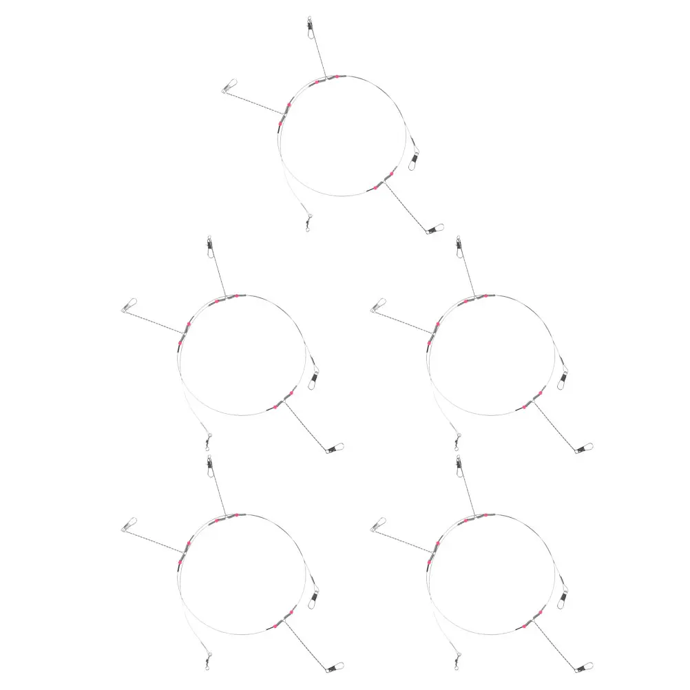 

5pcs Fishing Trace Wire Balance Hook Bracket Rigs Durable Steel Leader Kit Anti Tangle Saltwater Surf Accessories