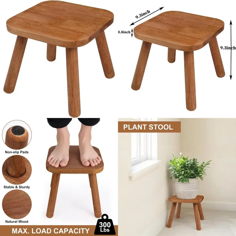

Табурет из цельного дерева, деревянный табурет для растений, деревянная подставка для растений, круглая подставка для ног, съемный портативный, небольшой короткий табурет для пеленания обуви