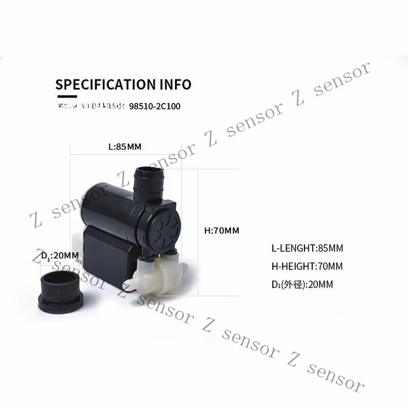 Z+ Dual Outlet Windshield Washer Pump 98510-2C100 for Hyundai Sedan Hatchback SUV