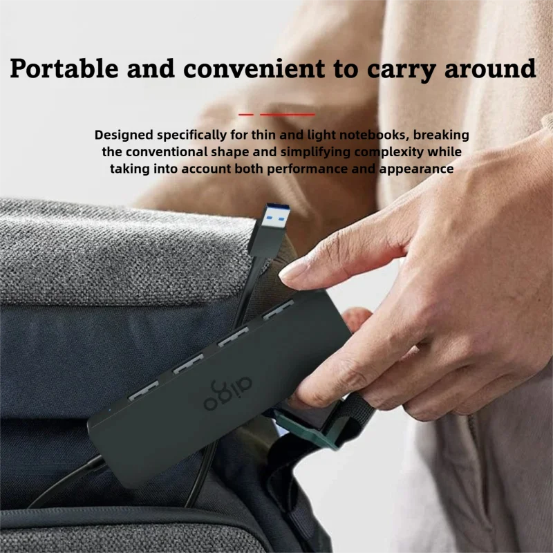 AIGO USB HUB 4 Ports USB C/A Hub Type C to USB3.0 Splitter Adapter For Laptop Desktop PC Accessories Splitter Docking Station - view 6