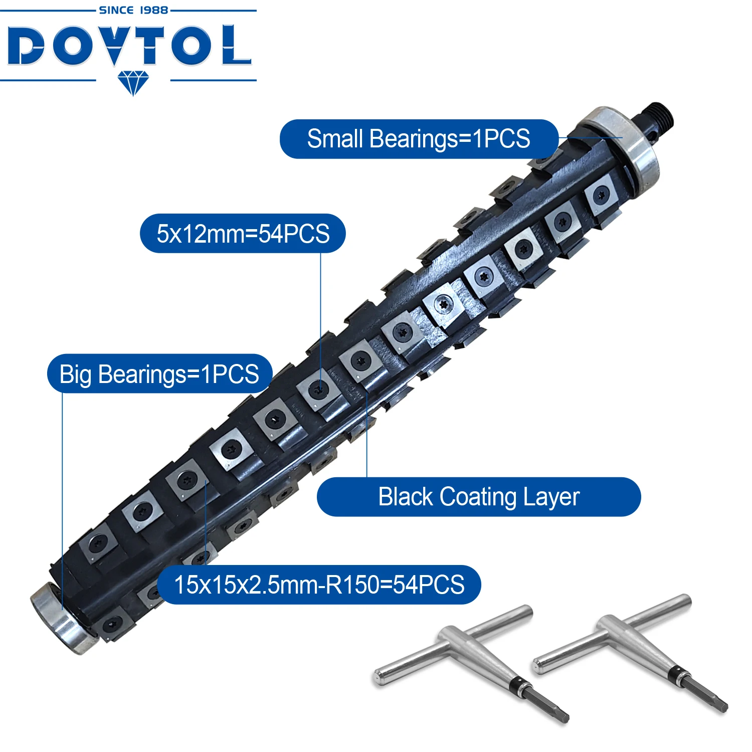 DW733 / DW734 Винтовая спиральная режущая головка для строгального станка Dewalt, толщиночного станка