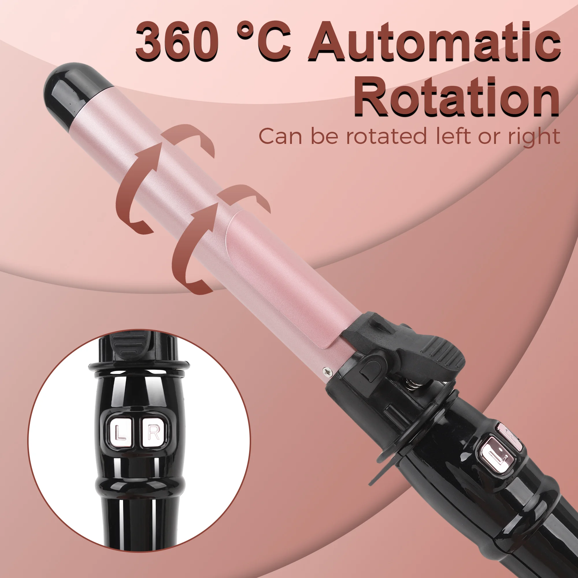 

Rotary Curler for All Hair Types: User-Friendly with Curl Control, Dual Voltage, Automatic Shutdown