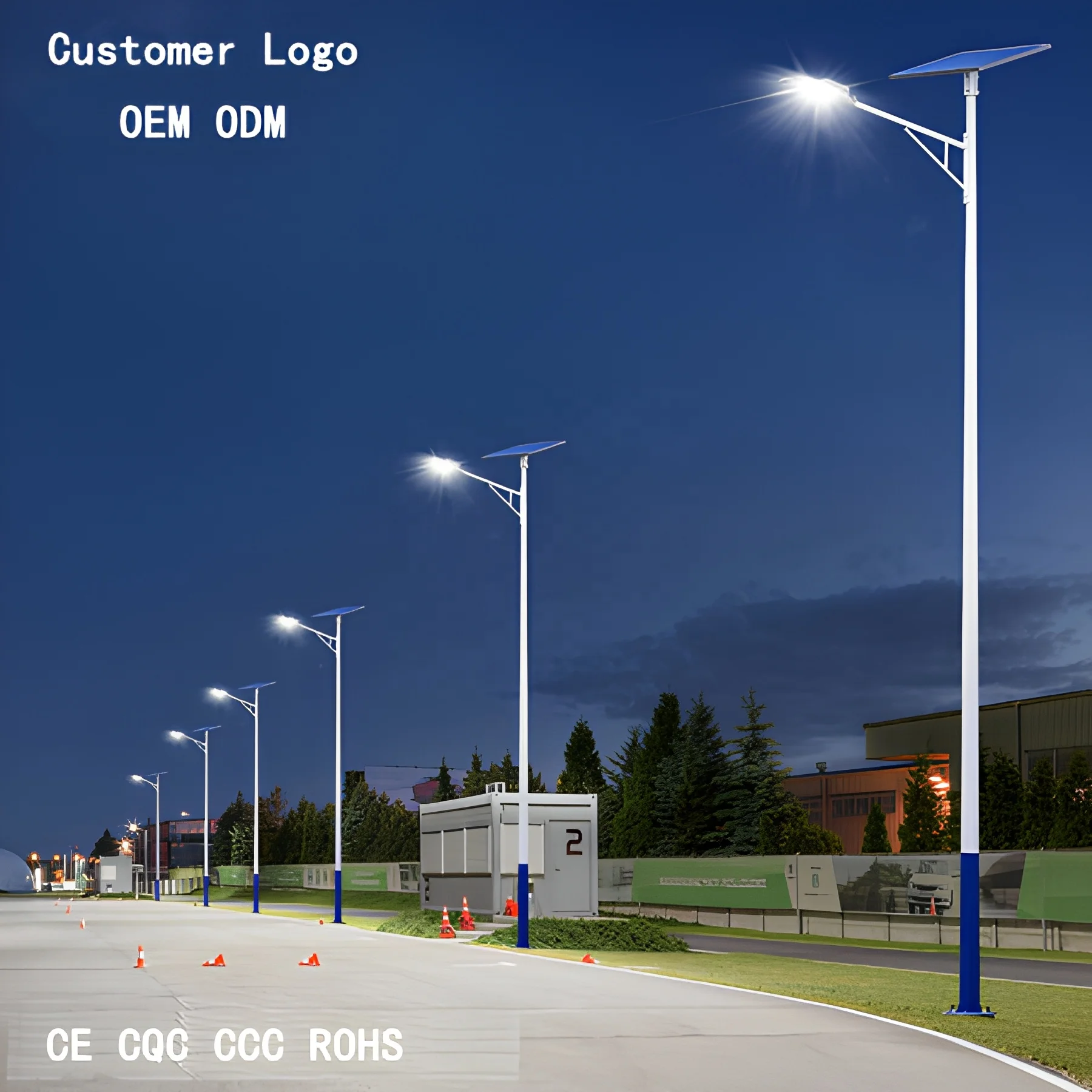 Modern Design LED IP65 Waterproof Split Solar Road Light Energy Saving 60W 100W 150W