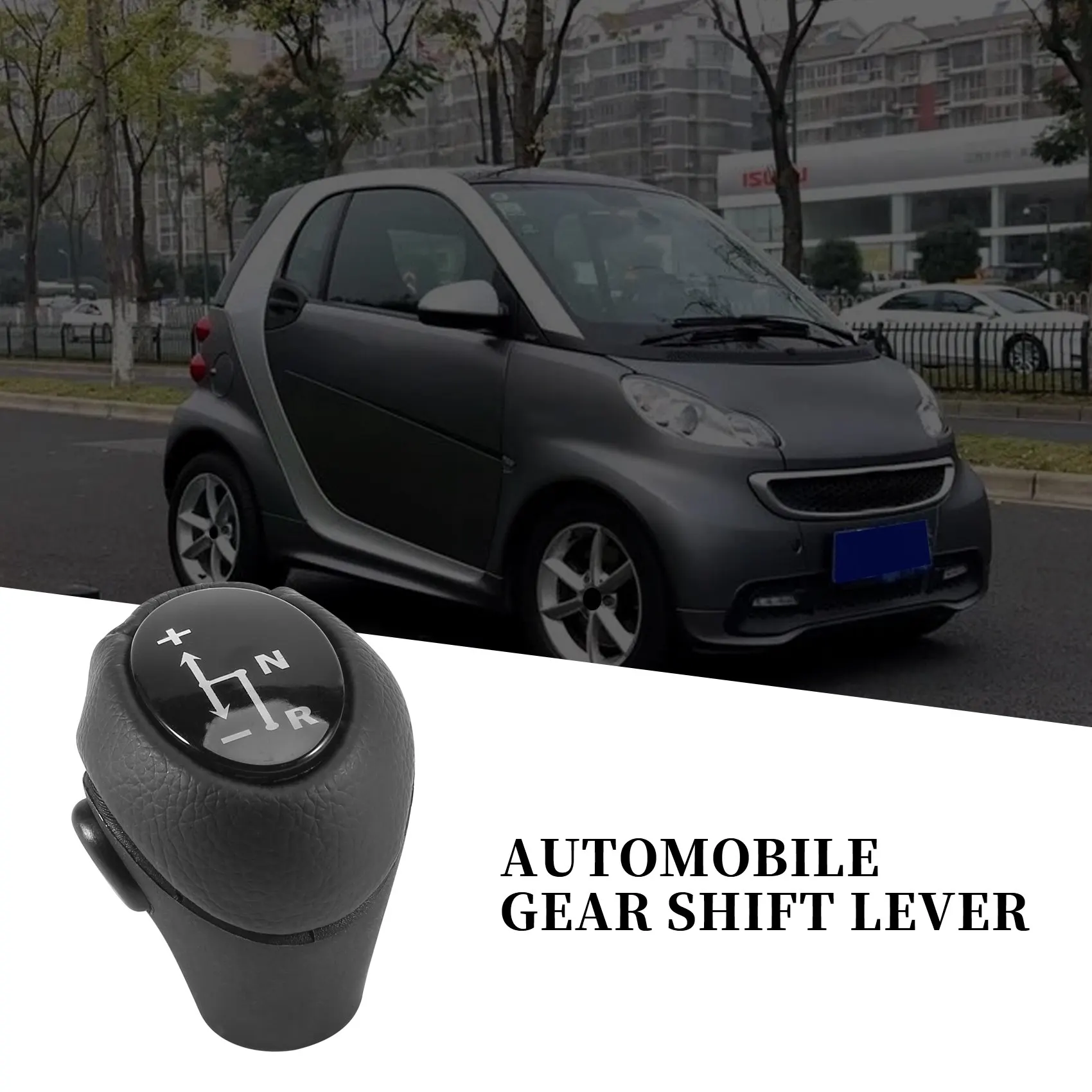 Główka drążka zmiany biegów automatyczne pokrętło czarny dla Smart Fortwo 450 451 1998-2014 Smart Roadster 452 2003-2006 gałka zmiany biegów Case