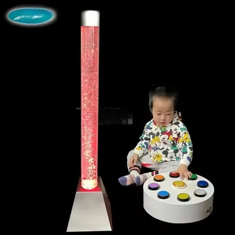 

Сенсорная терапия аутизма, отдельно стоящая RGB цветовая контрольная светодиодная лампа для рыбы, акриловая водяная колонна, пузырьковое оборудование