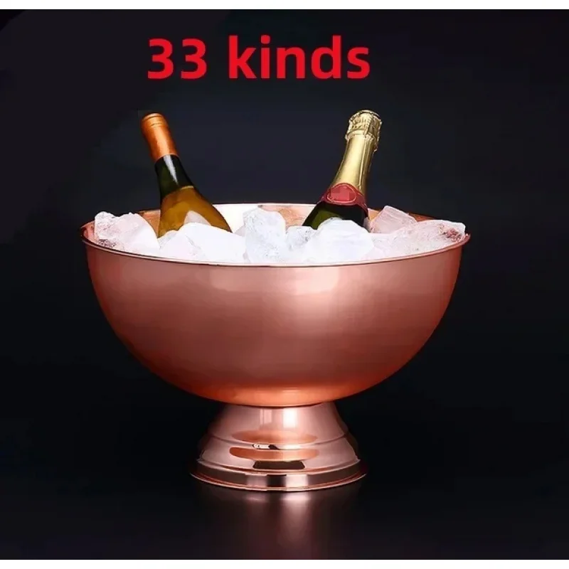 304 Stainless Steel Deer Head Ear GOLD SILVER Big ICE BOWL Large Champagne Bar Beer Bucket Basin