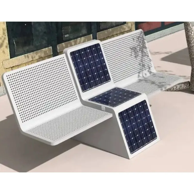 Direct Outdoor Smart Seat Panel Public Park New Design Solar Bench DDK-2010J