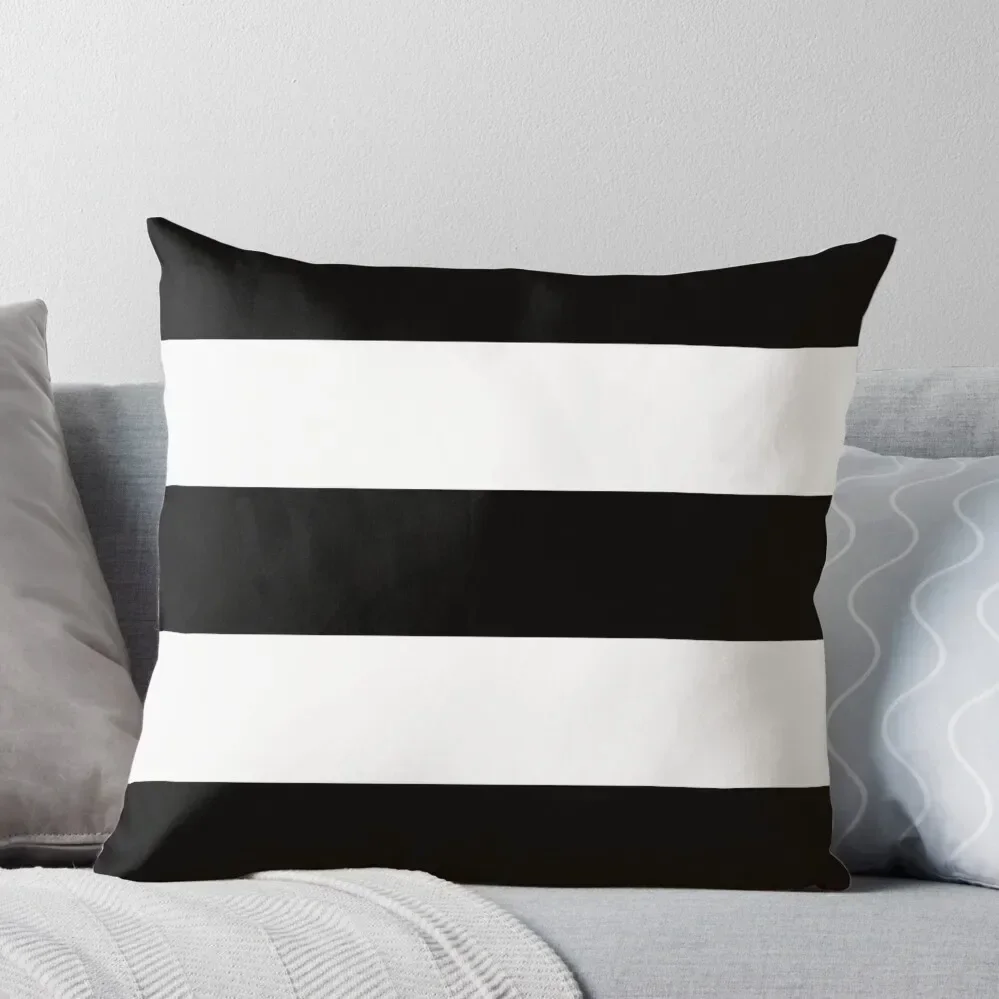 

Black & White Wide Horizontal Stripes #2 Throw Pillow autumn pillowcase ornamental pillows Ornamental Pillow pillow