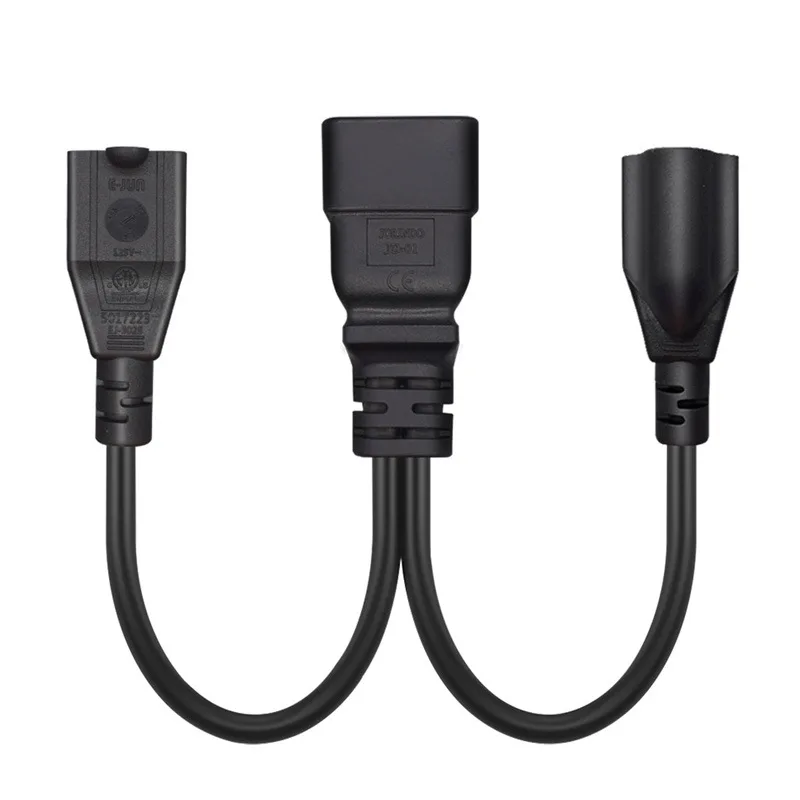 Y splitter iec 0,3 c20 Wechselstrom-Verlängerung kabel zum dualen us nema 5-15r 3-polige Buchse pdu ups PC-Computer kabel adapter m