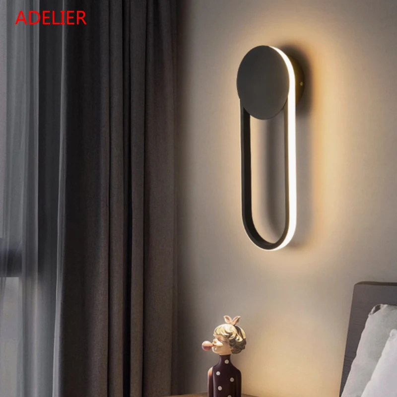 

Modern LED Wall Light Gold ring Indoor Decor Lamp Vanity Lamparas Nordic Living Room Wall sconce Kitchen Hall Bedroom lighting