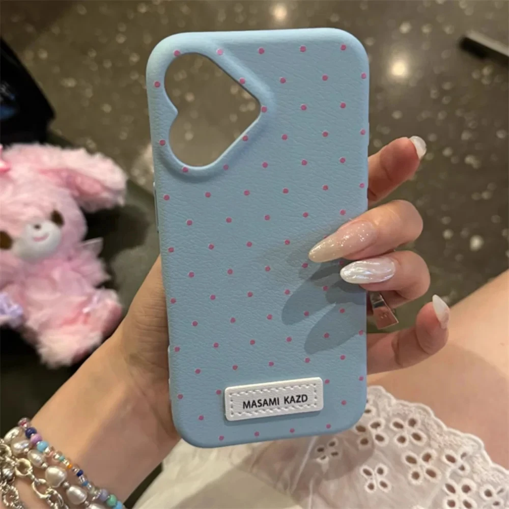 Korean Cute Love Heart Shape Camera Dots Leather Case For iPhone 17 Air 16 Pro 15 14 13 12 Pro Max Japan Kawaii Girl Soft Cover - AliExpress 202192403 Korean Cute Love Heart Shape Camera Dots Leather Case For iPhone 17 Air 16 Pro 15 14 13 12 Pro Max Japan Kawaii Girl Soft Cover - AliExpress 202192403