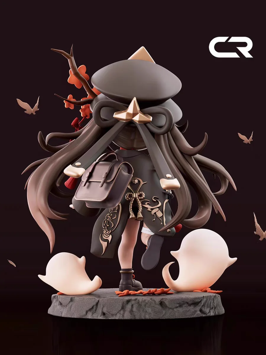 Genshin Impact Q version HuTao Kawaii PVC Doll  Model Peripherals Small Figures Manga Anime Action Toys Girls Christmas Gift