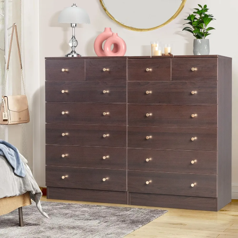 

26"L x 13"W x 41"H Modern Wood Dresser Chest of Drawers Living Room Office