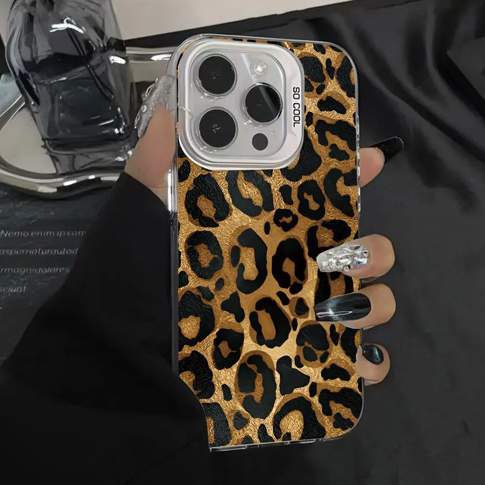 Fashion Leopard Case dla Motorola Moto G84 5G G10 G20 G30 G04S G24 G14 G34 G13 G23 G53 G22 E32S E22i Shockproof Protect Cover