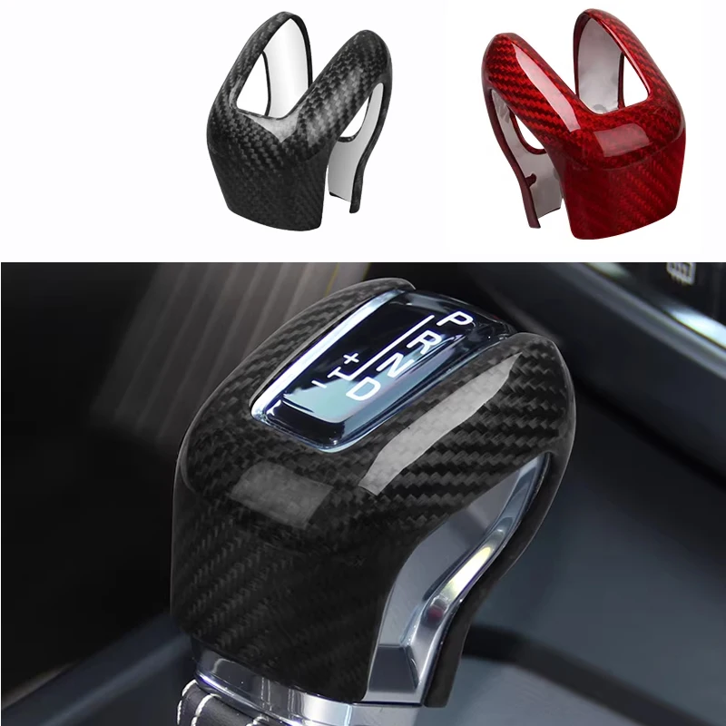 

gear head gear shift sleeve carbon fiber gear lever sleeve gear decoration For Volvo XC60 XC90 S90 V90 S60 V60 Car styling