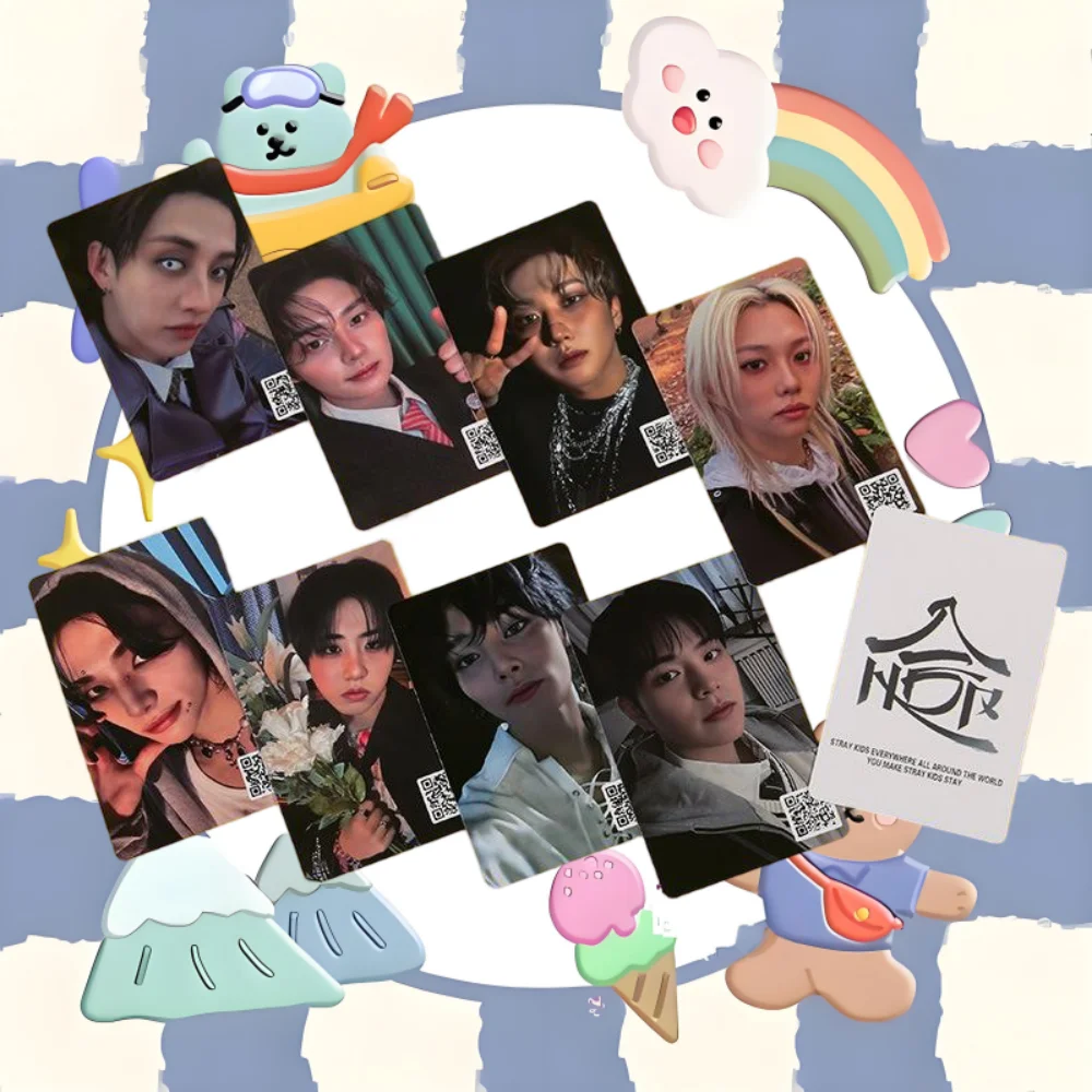 

Новинка, 8 шт., бродячие дети, SKZOO KPOP, корейская комбинация волн BangChan Hyunjin LeeKnow Changbin Fan, незаменимая фотокарта, ломо-карта, подарок