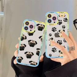 Pug Dog French Bulldog Phone Case For IPhone 14 13 12 11 Pro Max Mini X Xs XR 6 7 8 Plus SE 2020 Transparent Case